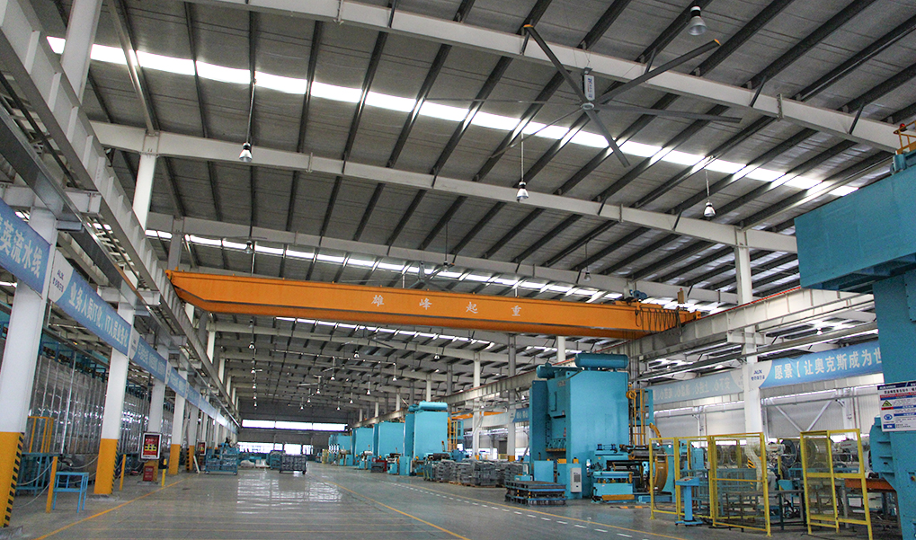 高大型车间通风降温，瑞泰风扇机组合500强企业奥克斯之选